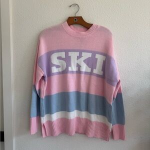 Marshalls Pink and Blue Crew Neck Sweater